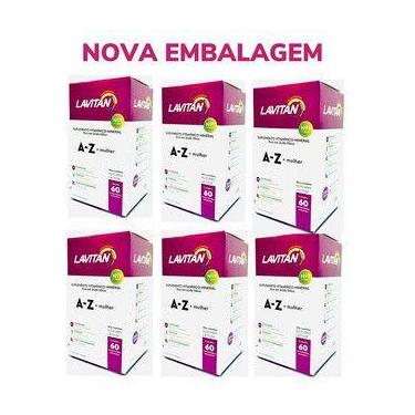 Imagem de Kit 6 Lavitan A-Z Mulher 60 Comprimidos Vitaminas e Minerais - Cimed