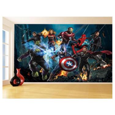 Imagem de Papel De Parede 3D Heróis Vingadores Hulk Thor 3,5M Nhma122 - Você Dec
