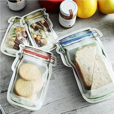 Imagem de Kit 10 Sacos De Alimento Frasco Zip Lock - oem