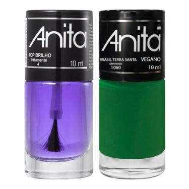 Imagem de Esmalte Brasil Terra Santa Coleção É Copaaa + Top Brilho 10ml Anita