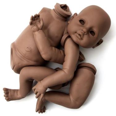 Imagem de Molde Diva Bebe Reborn Negra Corpinho Articulado Silicone - Cegonha Re