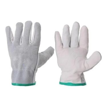 Imagem de 10pr Luva Vaqueta Mista Dorso Couro Raspa Epi C.a. . - ARTSLUVAS