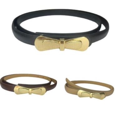 Imagem de KIT 03UN Cintos Femininos material sintético Fino 1cm Diferentes Fivel