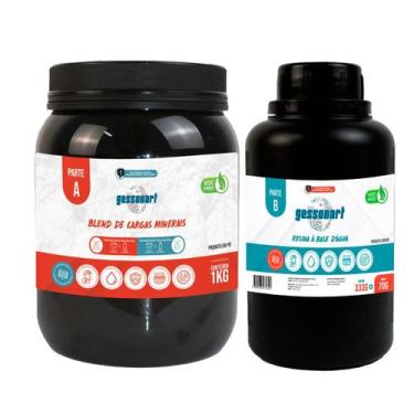 Imagem de Gessonart Kit 1,3 Kg, Ultra Resistente e Fácil Aplicação - Ohana Produ