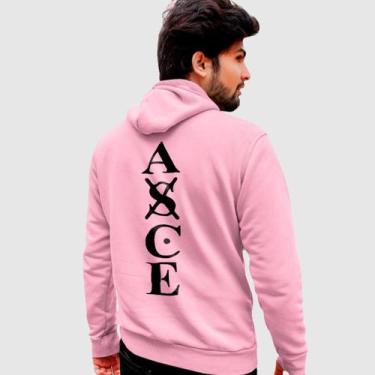 Imagem de Blusa Moletom Genuine Grit Masculina Estampada Algodão 30.1 Axce, Rosa