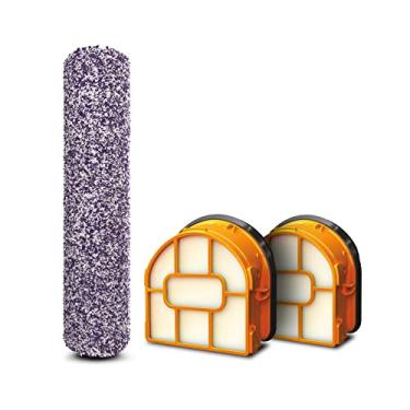 Imagem de Shark WDB1F2 Replacement Antimicrobial Brushroll & 2-Pack Filter Bundle, Compatible Hydrovac 3-in-1 Multi-Surface Cleaners for All Sealed Hard Floors and Area Rugs, Purple/White, Purple & White