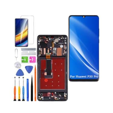 Imagem de Substituição de tela para Huawei P30 Pro TFT, VOG-L29 VOG-L09 LCD Touch Panel Display Digitalizador Assembléia peças de reparo com kit (preto com moldura, sem impressão digital, tela não curva)