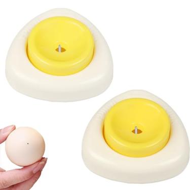 Imagem de Descascador de ovos e pôquer 2 em 1 - Ovos cozidos e crus, trava de segurança, amarelo