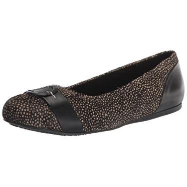 Imagem de SoftWalk Sapatilha de balé feminina, Pônei preto/branco, 9.5 X-Wide