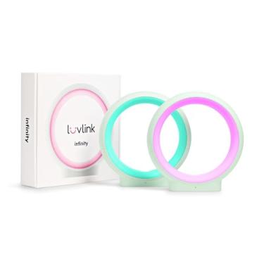 Imagem de LuvLink Lâmpada Infinity Lamp v2 Premiada da Amizade – Configuração Bluetooth Simples (conjunto de dois, menta)