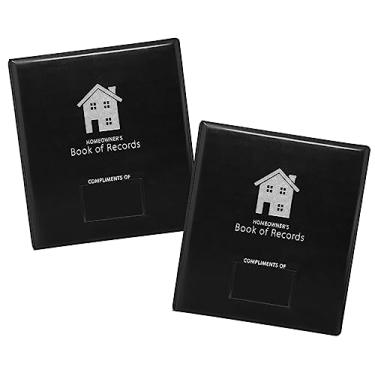Imagem de Fichário do Livro de Registros do Proprietário, Organize Recibos Domésticos e Manutenção de Registros de Reparo Doméstico (Preto - Pacote com 2)