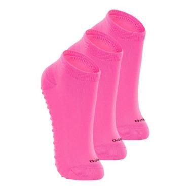 Imagem de Kit 3 Pares de Meias Infantil Antiderrapante Lupo 2911-003, Rosa, 30-3