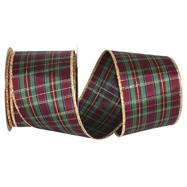 Imagem de Reliant Ribbon Mcsweeny Fita xadrez com borda com fio, 6,35 cm x 9 m, multi