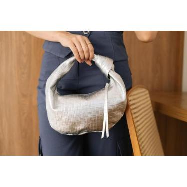 Imagem de Bolsa de couro prata Luma - Zaia