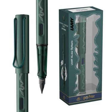 Imagem de LAMY Caneta-tinteiro AL-star Harry Potter Slytherin – Edição especial com gravação da casa – ponta de aço no tamanho EF – corpo de alumínio leve – incluindo cartucho azul Lamy T 10 – Destro