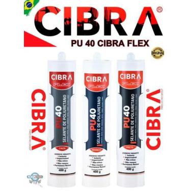 Imagem de Pu 40 Cola Selante De Poliuretano Cibra Flex 400g Branco/Cinza/Preto, 