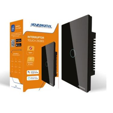 Imagem de Interruptor novadigital zigbee touch 1 botão - Nova Digital, Preto