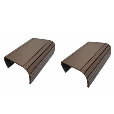 Imagem de Kit 02un Esteiras Reta Flexível Para Braço Sofá Chocolate - M A Sorpre