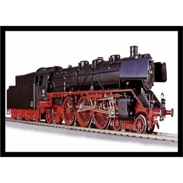 Imagem de Quadro Decorativo Trem Locomotiva Máquinas Presentes Salas Quartos Esc