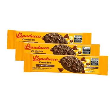 Imagem de Biscoito Cookies De Chocolate Bauducco Kit 3, Biscoito cookies de choc
