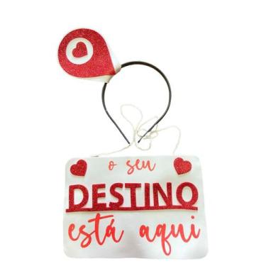 Imagem de Kit 2un Plaquinha de Carnaval Frase Seu destino está aqui - Lynx produ