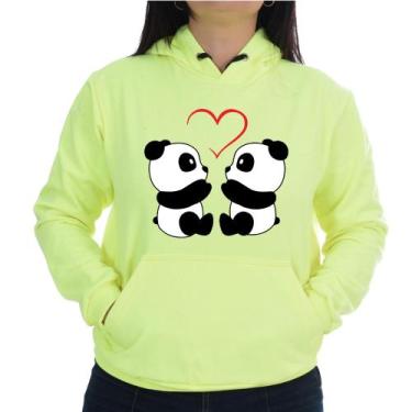 Imagem de Blusa Moletom Feminino Canguru Flanelado Casual 2 Panda - Markelly, Ve