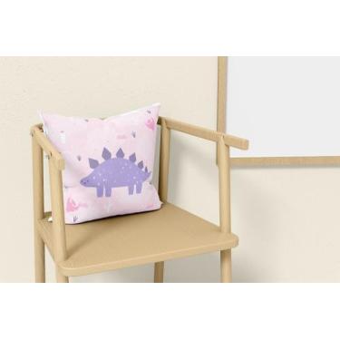 Imagem de Almofada com enchimento Infantil Dinossauro Rosa e Roxo - Fabrika de F