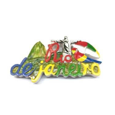 Imagem de Imã Geladeira Resina Lembrança Rio De Janeiro Souvenir Decor - Corban 