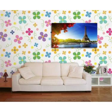 Imagem de Papel de parede adesivo infantil floral( med. 90x300 cm) - ATITUDE SIG