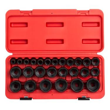 Imagem de SUNEX Tools Sunex 2645 Conjunto De Soquetes De Impacto De 1/2 Polegada 26 Peças Métricas 10 Mm-36 Mm Liga De Aço Cr-Mo Design De Canto De Raio Estojo De Armazenamento Resistente
