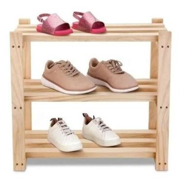 Imagem de Armário Gabinete De Madeira Para Banheiro C/3 Prateleira Pinus - Techn