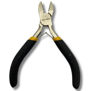 Imagem de Alicate Mini Corte Diagonal 4,5" Mola Niquelado Aço Carbono Fio Arame 