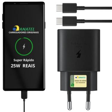 Imagem de Carregador compatível com Samsung Turbo 25w TAB. S7 FE preto - gh96-12