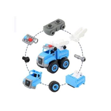 Imagem de Kit Coleção Carrinho De Polícia Monta e Desmonta - Toy king