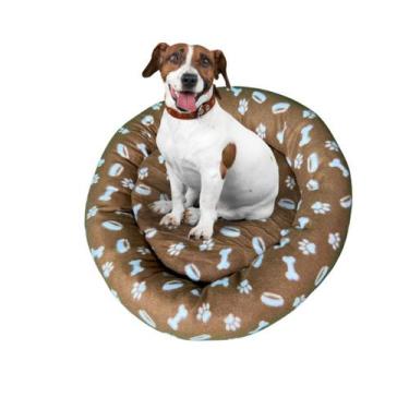 Imagem de Cama caminha relax cachorro e gato pet redonda cor marrom - GOVIA