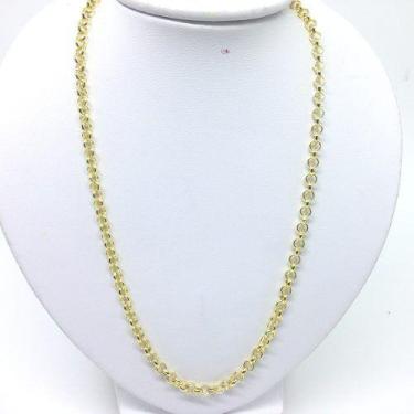 Imagem de Corrente Elo Português 60cm Folheada Ouro 18k Masculna 5mm - Michester