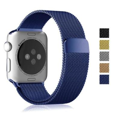 Imagem de Pulseira Loop Milanese Malha de Aço P/  Watch 42mm  44mm Blue - ISD