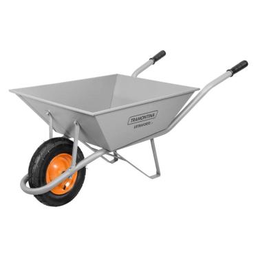 Imagem de Carrinho de Mão Caçamba Extraforte Metálica Cinza 65 L e Pneu com Câmara - Tramontina 77714435