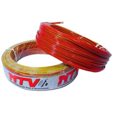Imagem de 25 metros de fio bicolor cristal 2x0,50mm cabo paralelo polarizado de 