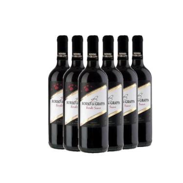 Imagem de Vinho tinto seco - bordo - borso di grappa - 6 x 720 ml