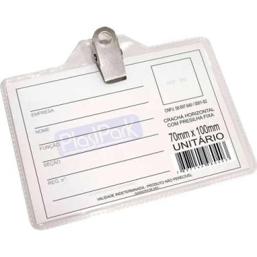 Imagem de Cracha com presilha presilha fixa 7x10 cm. romitec