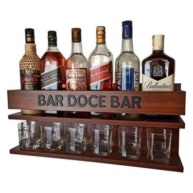 Imagem de Bar Parede Adega Barzinho Bar Doce Bar - 60X26 Nova Imbuia - Co2Beer