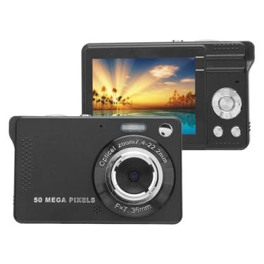Imagem de Câmera Digital, Câmera Digital de Apontar e Disparar 1080P 50MP, Câmera Vlog Com Zoom Digital 16X Com Microfone de Luz de Preenchimento, Câmera Pequena Compacta para Crianças,