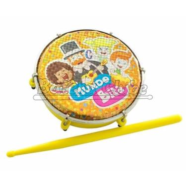 Imagem de Tamborim Luen Mundo Bita 6 em ABS com Baqueta Musicalização Infantil 60047MB/AM