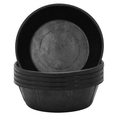 Imagem de Sadnyy 5 peças de bandeja alimentadora de borracha de 8 litros para ração de gado, banheiras de alimentação de borracha para cavalos, balde utilitário grande, tigela de ração para cavalos, tigela para