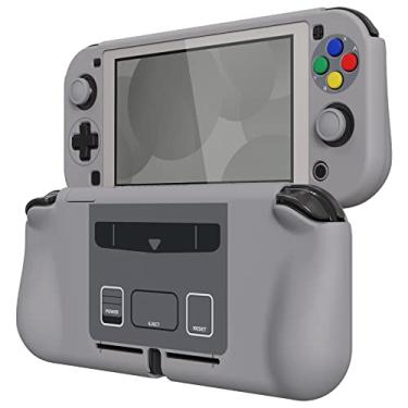 Imagem de PlayVital ZealProtect Capa protetora para Nintendo Switch Lite, capa dura ergonômica para Nintendo Switch Lite com protetor de tela e tampas de botão - SFC SNES Classic EU Style