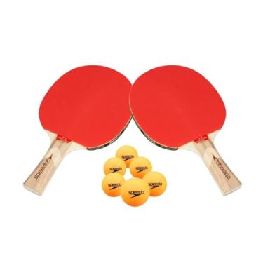 Imagem de Kit Ping Pong Speedo Icebreaker - 2 Raquetes + 6 Bolinhas Tênis de Mesa Lazer