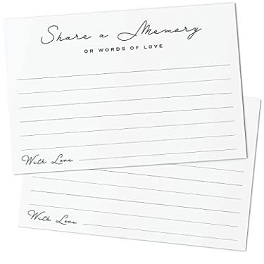 Imagem de Share a Memory Cards – Cartão minimalista de bem-desejos – 15 x 10 cm – Conjunto de 50 – para celebração da vida, casamentos, aniversários, memoriais, funerais, aniversários, formatura, aposentadoria, desistir. Feito nos EUA