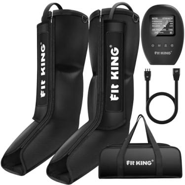 Imagem de FIT KING Botas de recuperação rápida para relaxamento de pés e panturrilhas, massageador de perna de compressão de ar para circulação sanguínea, dores musculares, alívio da dor e inchaço, elegível