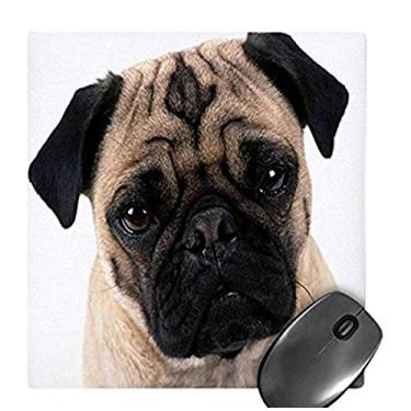 Imagem de 3dRose Mouse pad LLC 20 x 20 x 0,25 polegadas, caneca fofa de um Pug (mp_100990_1)